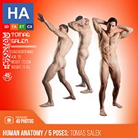 Human Anatomy | Tomas Salek 5 Various Poses | 40 Photos