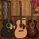 Richabri Acoustic Guitar Set For Poser