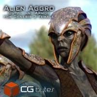ArtDev Alien Aggro Armor And Outfit For Alien Allure G3F