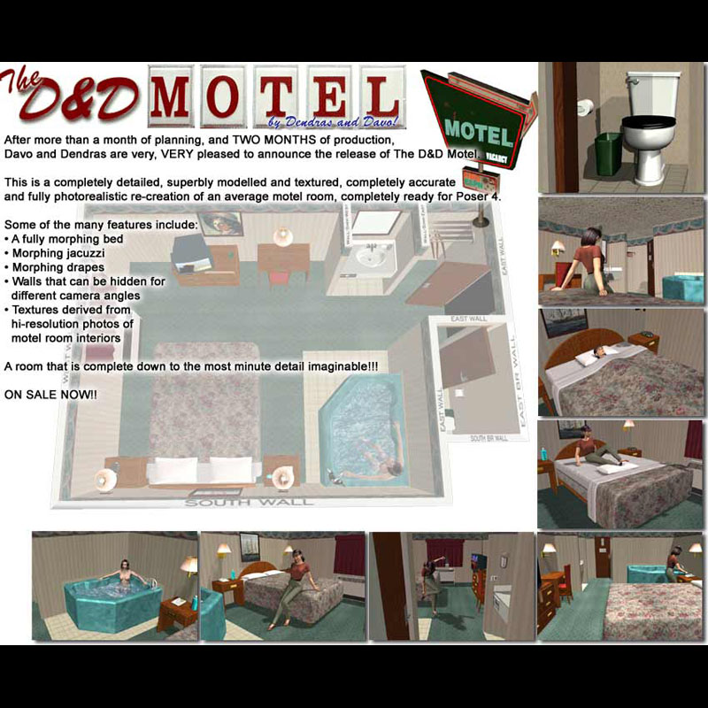 D&D Motel bundle Updated for Poser 5 & Up!