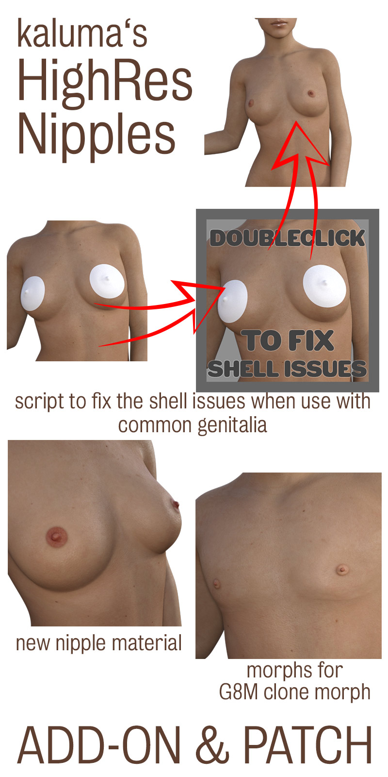 High Resolution Nipples Addon And Patch