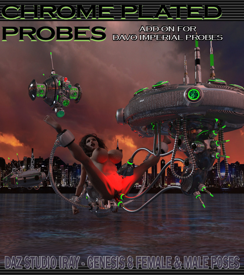 Chrome Plated Probes For Davo Imperial Probes Daz Studio