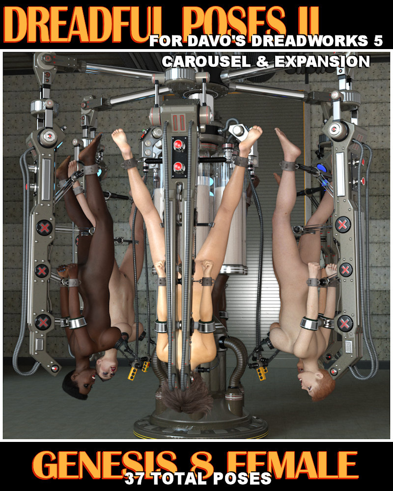 Dreadful Poses For Dreadworks 5 Carousel And Expansion 1 Packs Daz Studio 4.8+ EXTENDED LICENSE