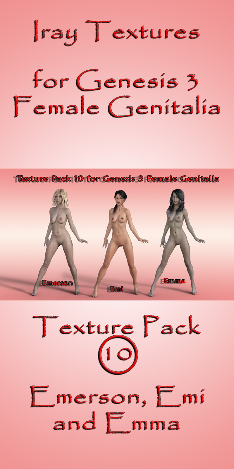 Iray Texture Pack 10 For G3F Genitalia