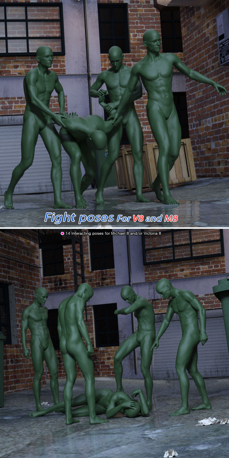 Fight Poses For Michael 8 And Victoria 8