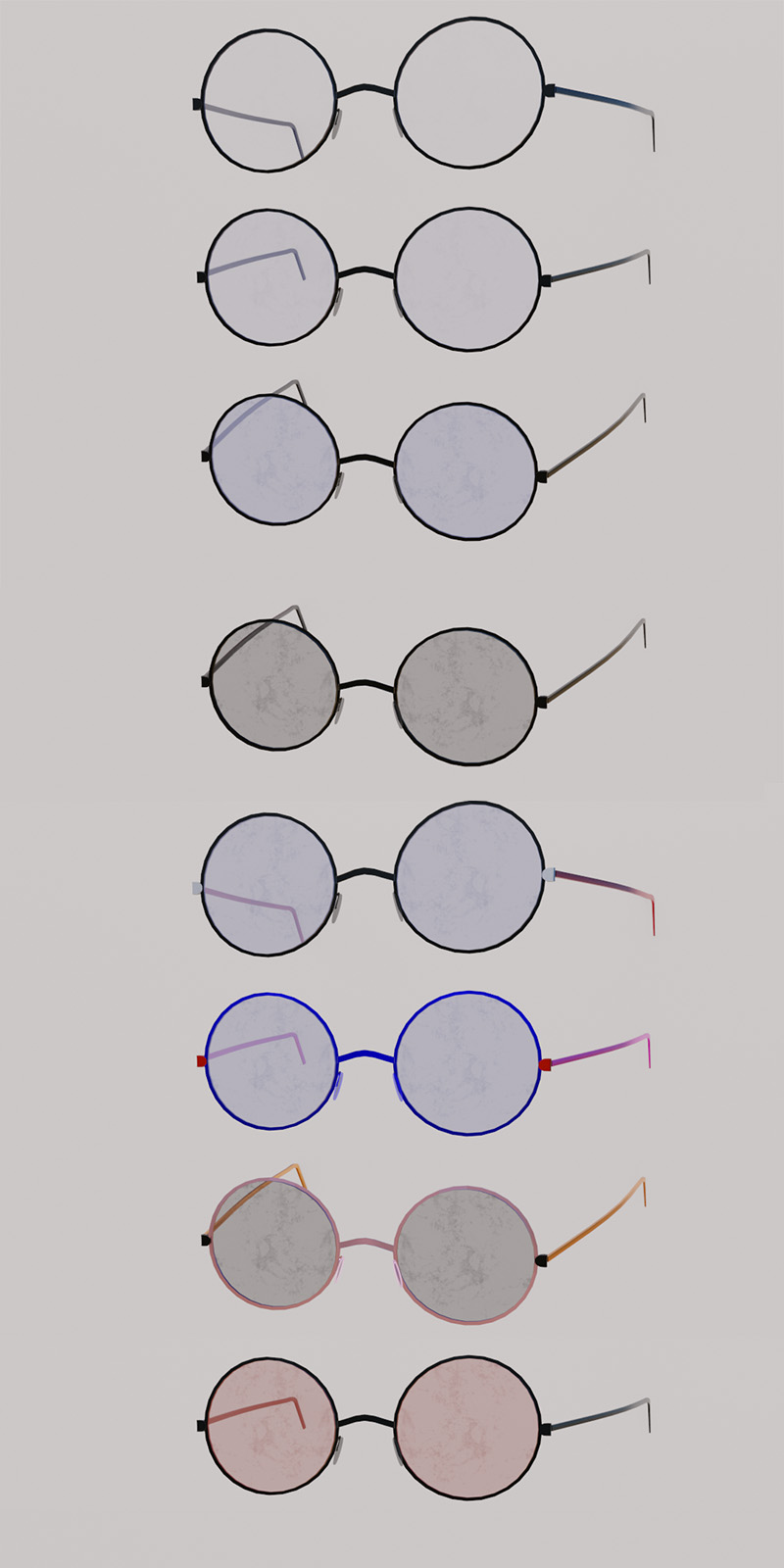 Round Rimmed Glasses