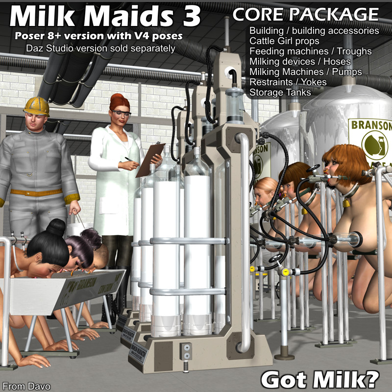 "Milk Maids 3" Core Pack For Poser