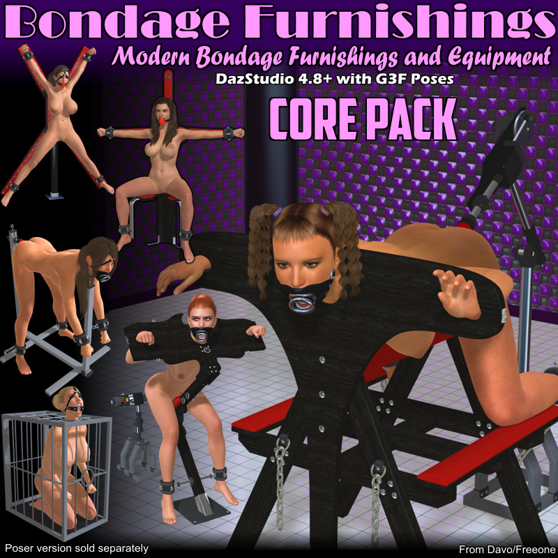 Bondage Furnishings Core Package For Daz Studio