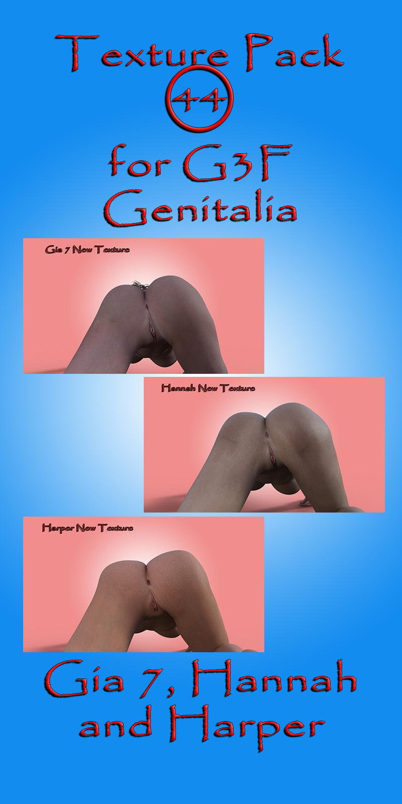 Iray Texture Pack 44 For G3F Genitalia