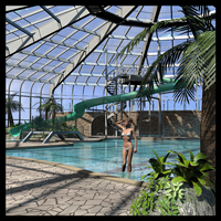 Sensual3D's Tropical indoor public pool