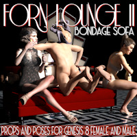Forn Lounge II Series Bondage Sofa For Daz Studio Genesis 8