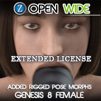 Open Wide For Genesis 8 Female(s) EXTENDED LICENSE