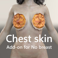Chest skin add-on for No breast G8F (Free)