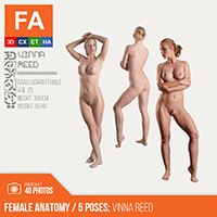 Female Anatomy | Vinna Reed 5 Various Poses | 40 Photos