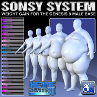Sonsy Weight Gain System for Genesis 8 Male