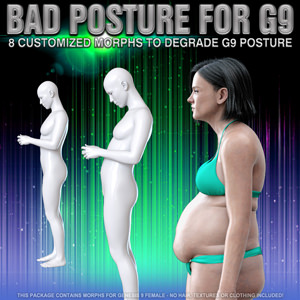 Bad Posture Morphs for G9