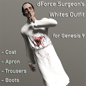 dForce Surgeons Whites for Genesis 9