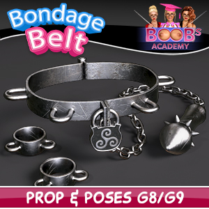 Bondage Belt - Props and Poses G8 G9