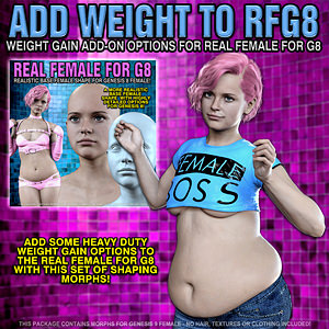 Weight Gain Morphs for Real Female for G8
