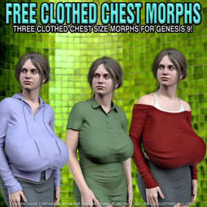 Clothed Chest Morphs for Genesis 9 Female - Free
