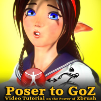 Poser to GoZ Zbrush Video Tutorial