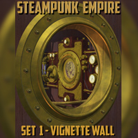 Steampunk Empire Set 1 Vignette Wall
