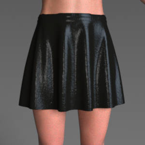 dForce Short Leather Skirt