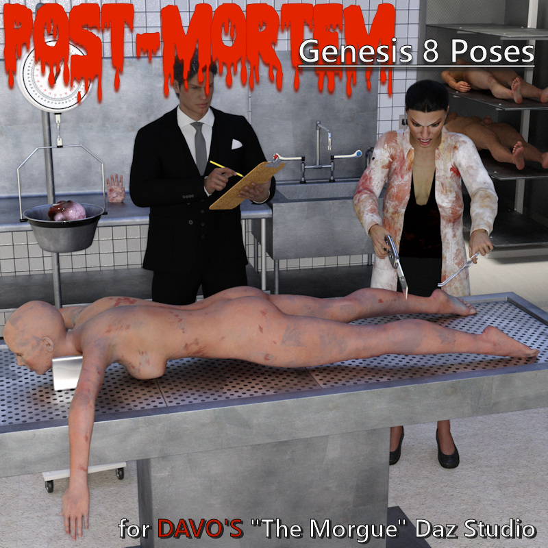 Post-Mortem G8 Poses For Davo's "The Morgue" Daz Studio