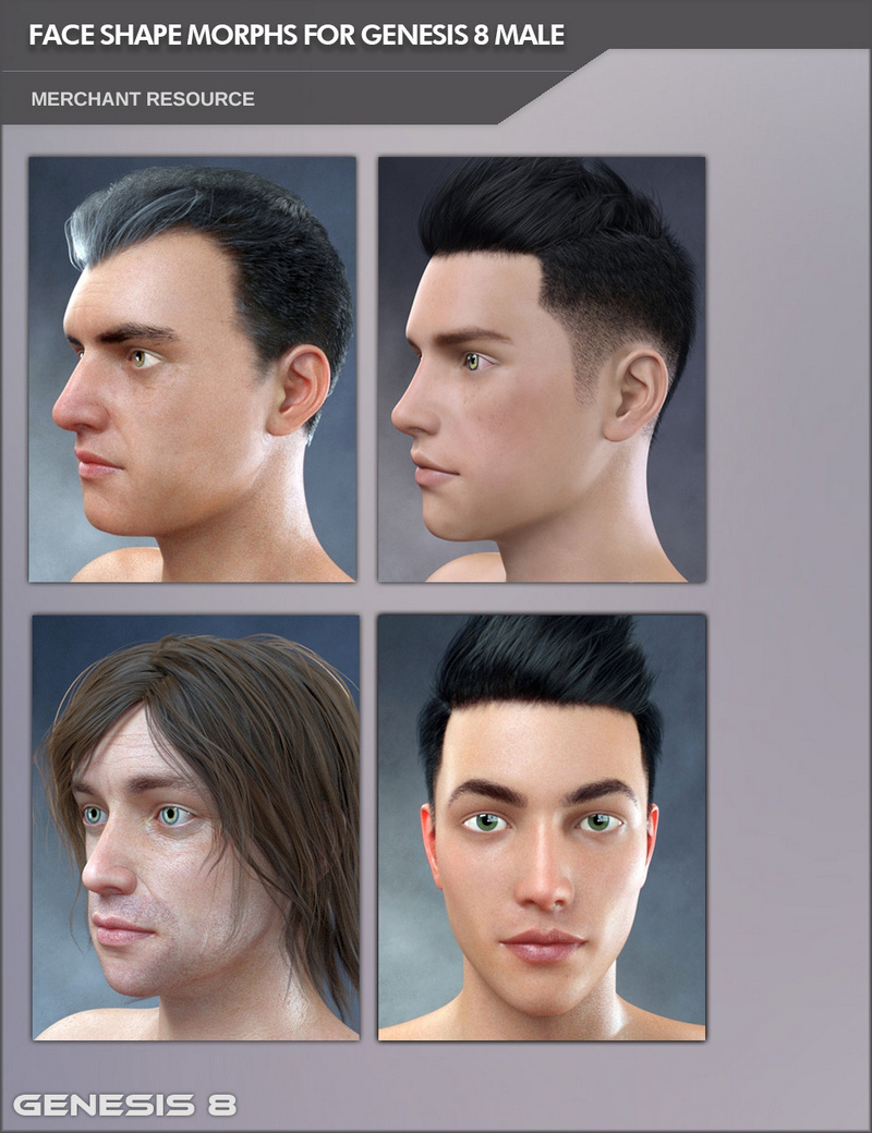 Face Shape Morphs MR For Genesis 8 Male