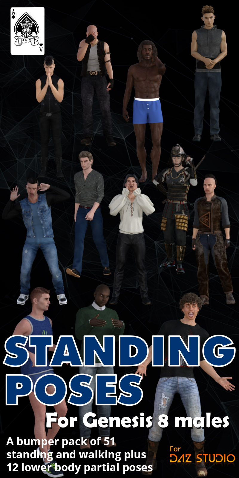 Standing Poses For Genesis 8 Males