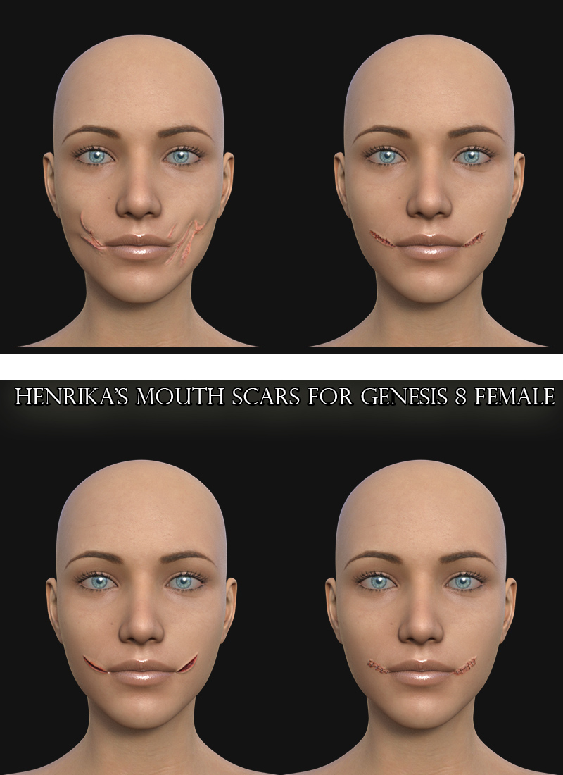Henrika's Mouth Scars for G8F