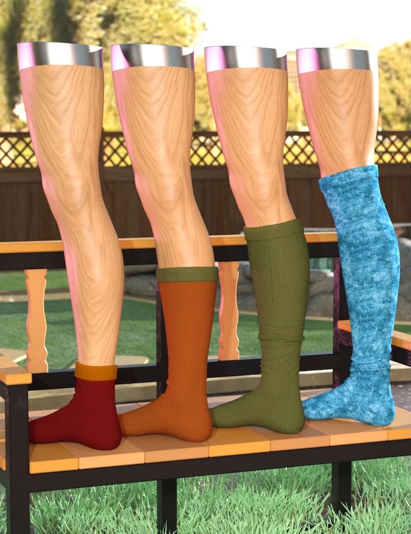 Earth Works For Lots O' Socks For Genesis 8 Females