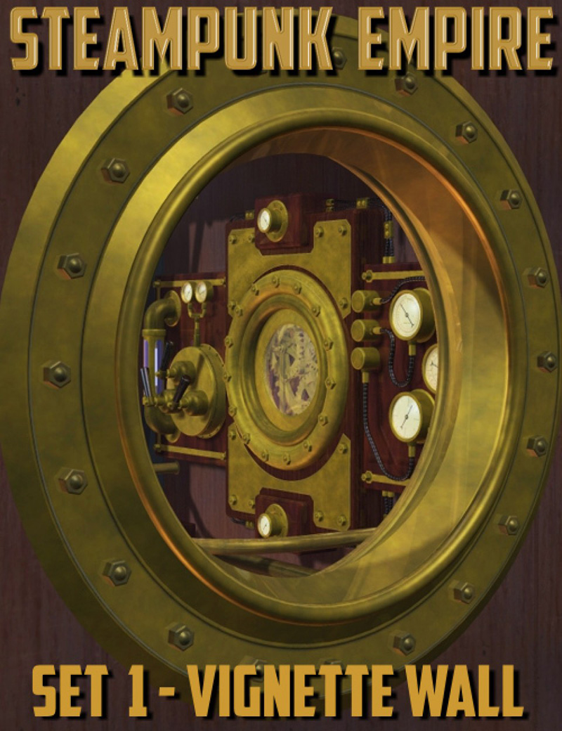 Steampunk Empire Set 1 Vignette Wall