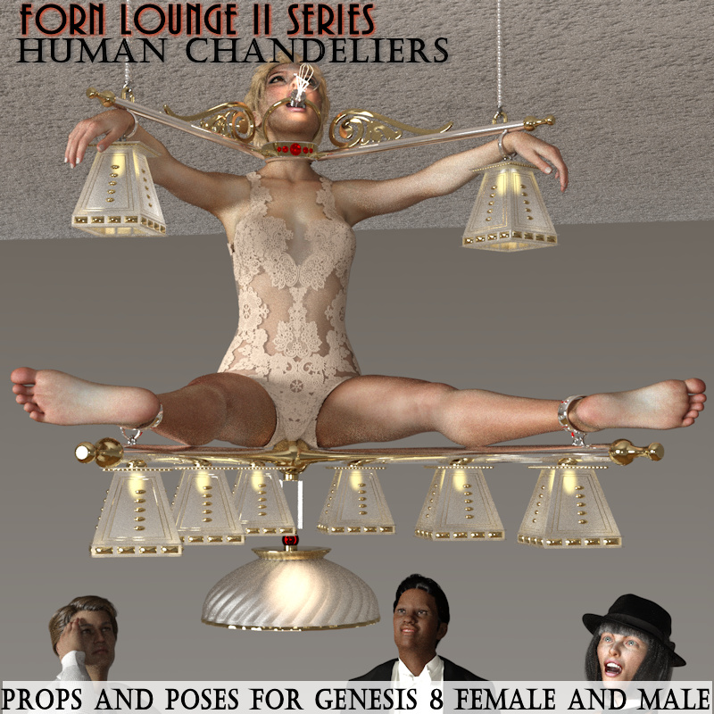 Human Chandeliers for Daz Studio