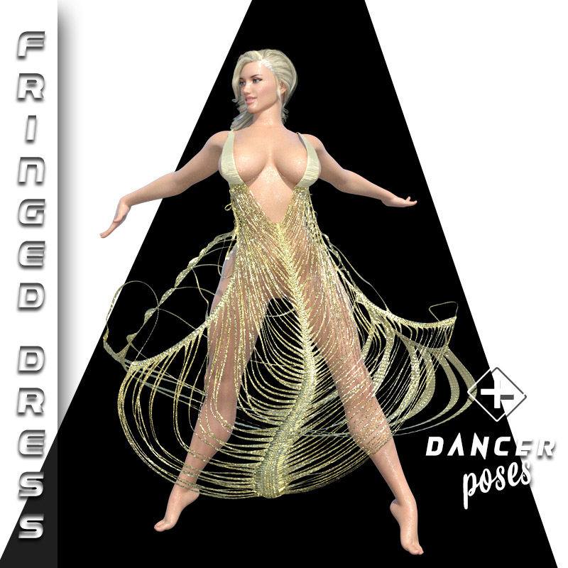 FRINGED DRESS + DANCER POSES