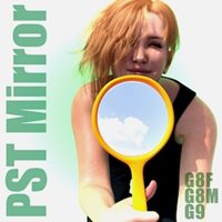 PST Mirror - Hand Mirror Smart Prop for Daz