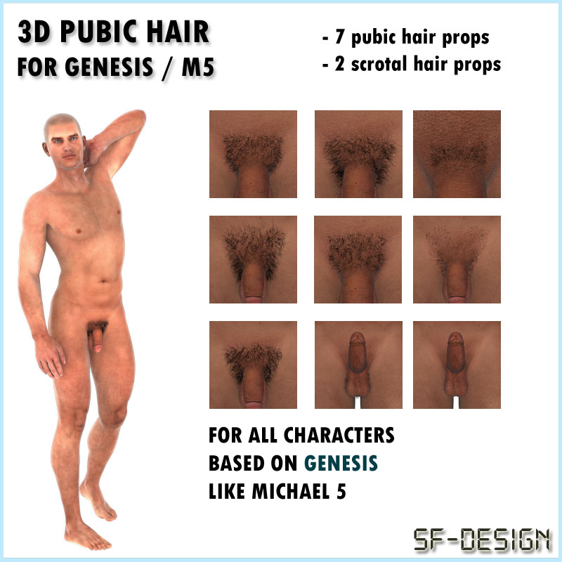 3D Pubic Hair for Genesis / M5. 