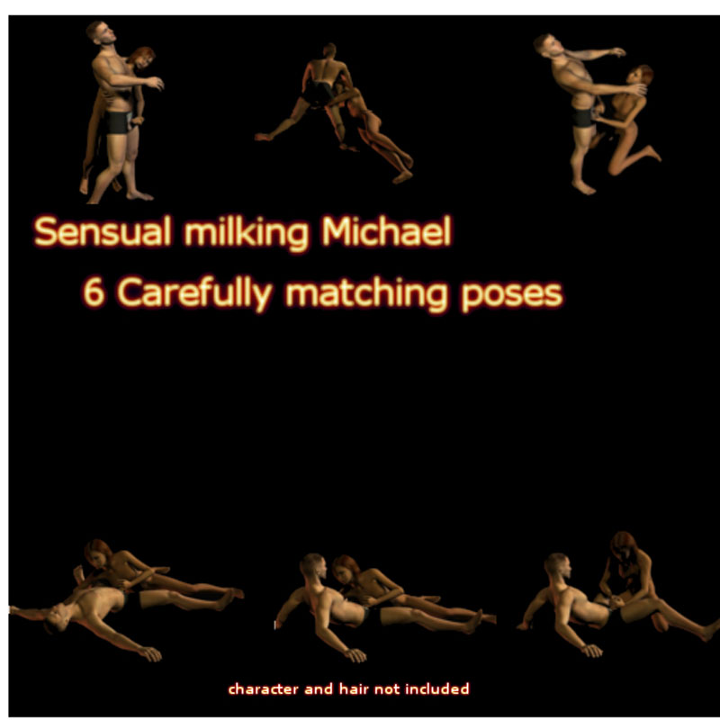 Darkdesire's Milking Michael pose set