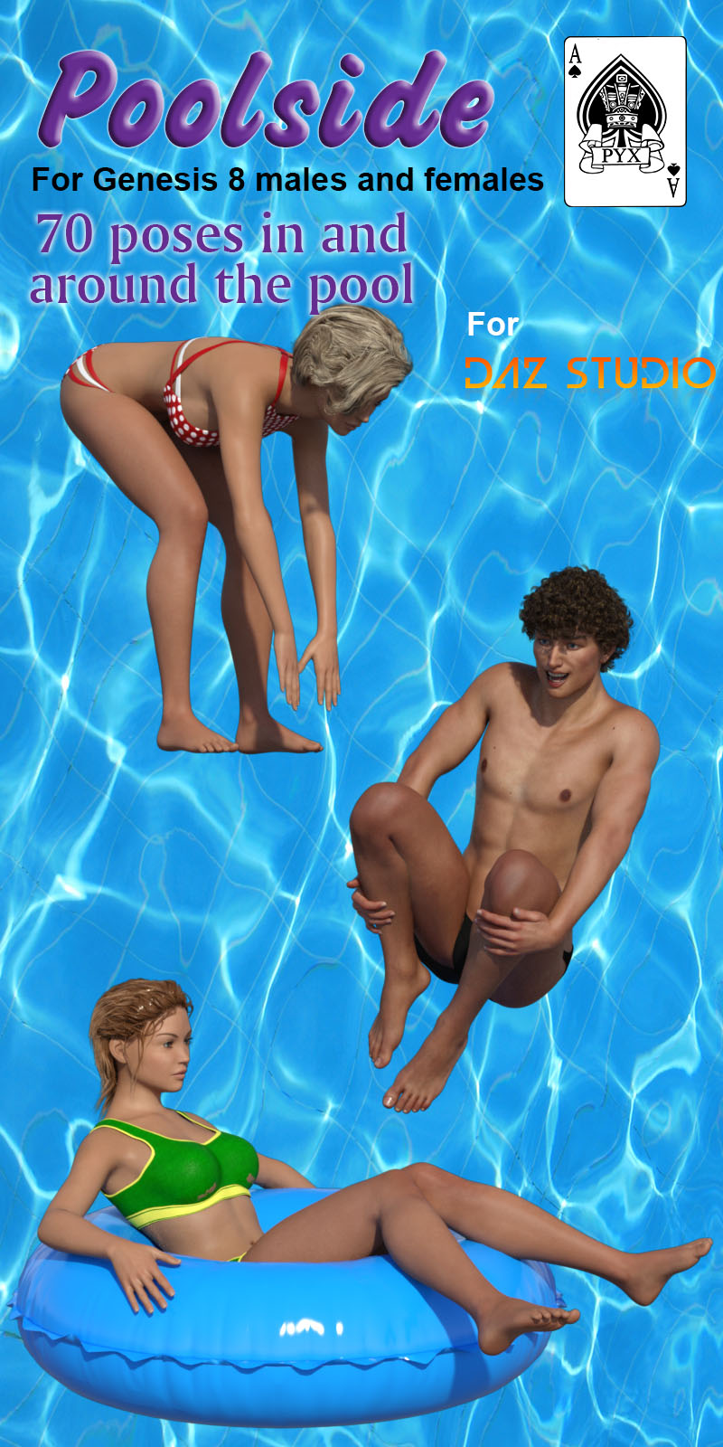 Poolside Poses For Genesis 8 Male And Female