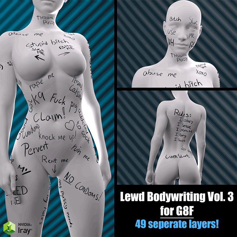 Lewd Body Writing for G8F - Vol 3