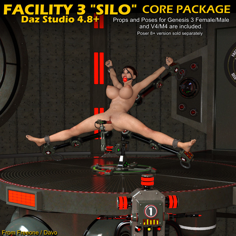 Facility 3 "Silo" Core Package For Daz Studio 4.8+
