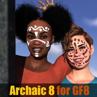 Archaic 8 - Face Paintings for Genesis Female 8