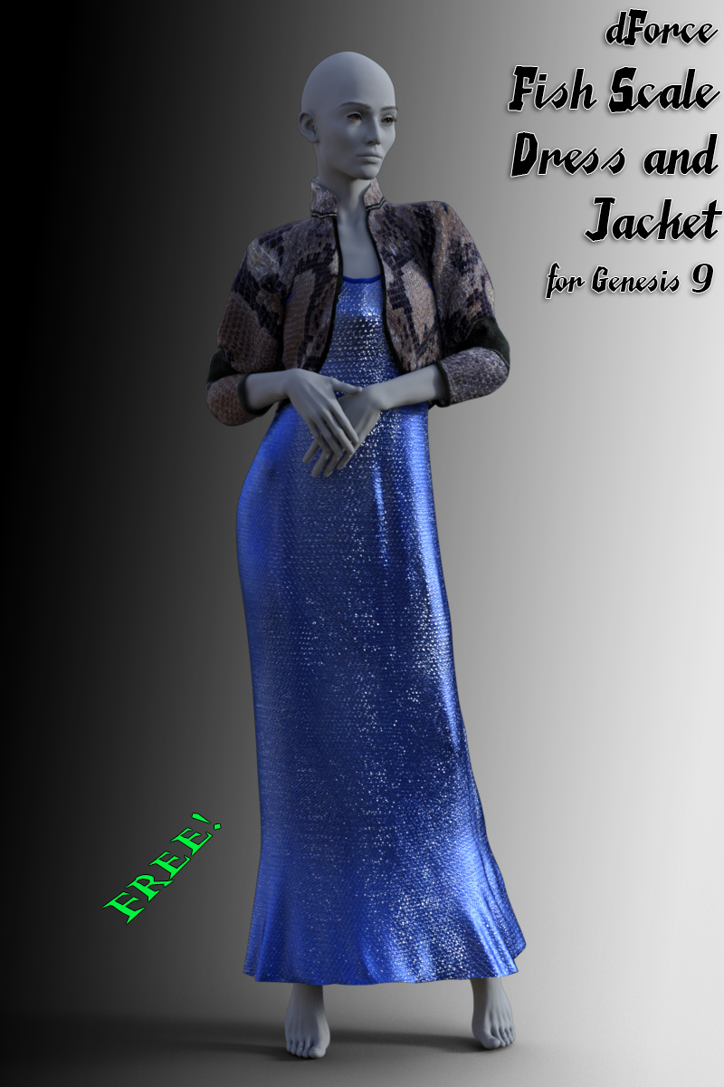 dForce Fish scale Dress and Jacket for G9