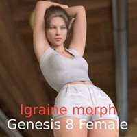 Igraine character morph for Genesis 8 Female