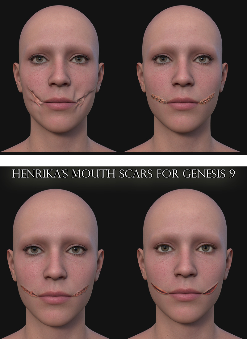 Henrika's Mouth Scars for Genesis 9