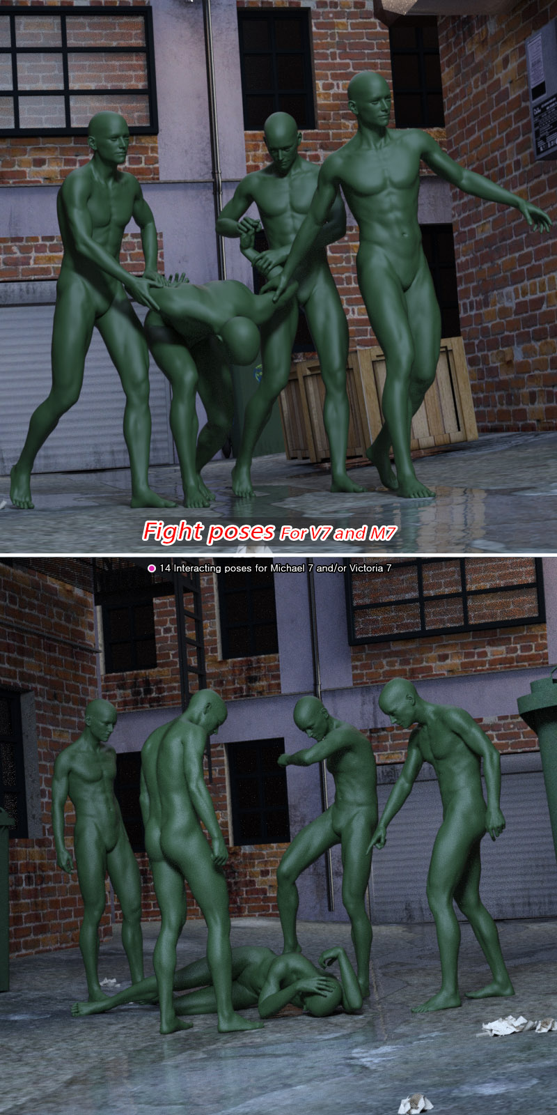 Fight Poses For Michael 7 And Victoria 7