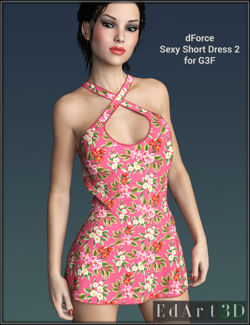 dForce Sexy Short Dress 2 For G3F