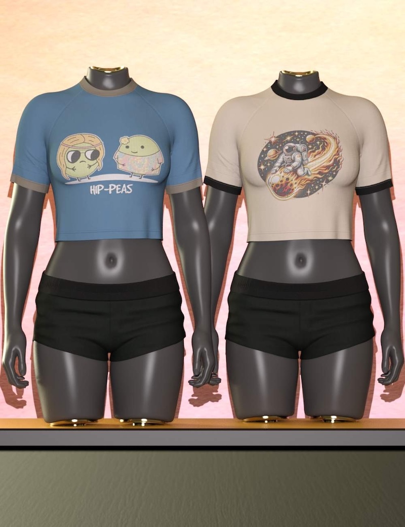 3DL Weekend for Everyday Raglan Crop G8F/G9